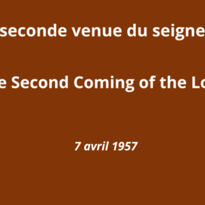 La seconde venue du Seigneur