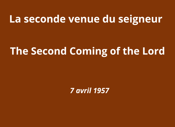 La seconde venue du Seigneur