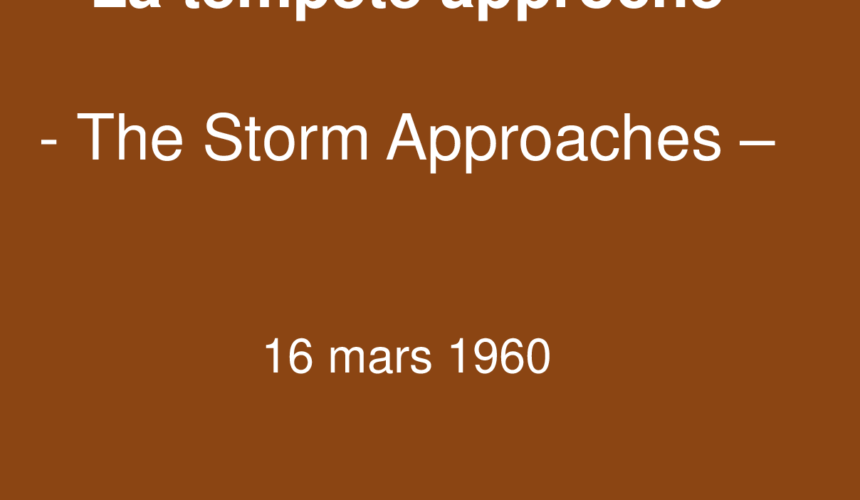 La tempête approche