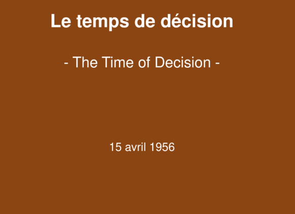 Le temps de décision