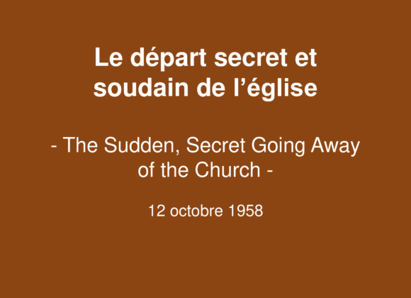Le départ secret et soudain de l’église